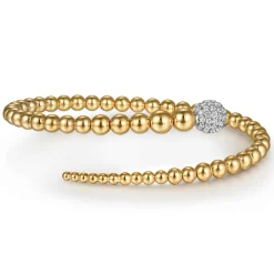 Online Gabriel & Co. 14K Mix of White and Yellow Gold Diamond Bangle
