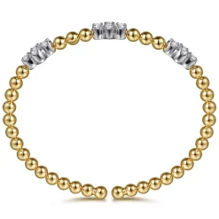 Online Gabriel & Co. 14K Mix of White and Yellow Gold Diamond Bangle