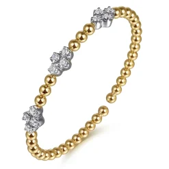 Online Gabriel & Co. 14K Mix of White and Yellow Gold Diamond Bangle