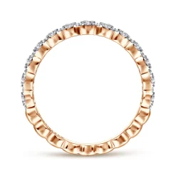 New Gabriel & Co. 14K Pink Gold Diamond Ladies Ring