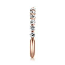 Discount Gabriel & Co. 14K Pink Gold Diamond Ladies Ring