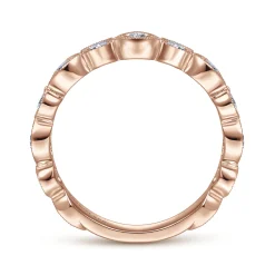 Hot Gabriel & Co. 14K Pink Gold Diamond Ladies Ring