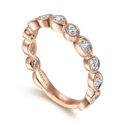 Hot Gabriel & Co. 14K Pink Gold Diamond Ladies Ring