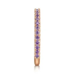 Hot Gabriel & Co. 14K Rose Gold Amethyst Stackable Ring