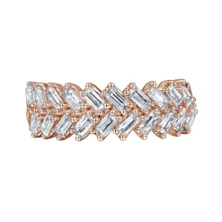 Sale Gabriel & Co. 14K Rose Gold Baguette Diamond Anniversary Band - 0.95 ct