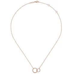 Hot Gabriel & Co. 14K Rose Gold Bujukan Beaded Double Circle Necklace