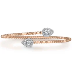 Sale Gabriel & Co. 14K Rose Gold Bujukan Diamond Bangle