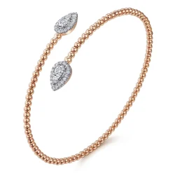 Sale Gabriel & Co. 14K Rose Gold Bujukan Diamond Bangle