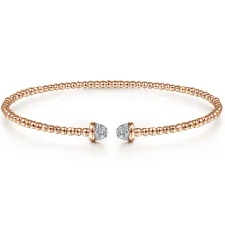 Online Gabriel & Co. 14K Rose Gold Bujukan Diamond Split Bangle