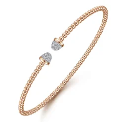Online Gabriel & Co. 14K Rose Gold Bujukan Diamond Split Bangle
