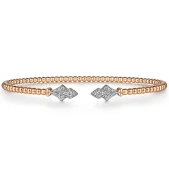 Outlet Gabriel & Co. 14K Rose Gold Bujukan Diamond Split Cuff