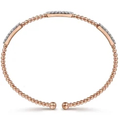 Online Gabriel & Co. 14K Rose Gold Bujukan Diamond Stations Bangle