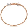 Best Gabriel & Co. 14K Rose Gold Bujukan Fresh Water Pearl Bangle