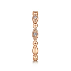 Hot Gabriel & Co. 14K Rose Gold Bujukan Marquise Station Diamond Ring