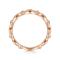 Hot Gabriel & Co. 14K Rose Gold Bujukan Marquise Station Diamond Ring