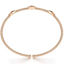 Sale Gabriel & Co. 14K Rose Gold Bujukan Pyramid Stations Bangle
