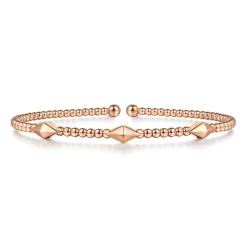 Sale Gabriel & Co. 14K Rose Gold Bujukan Pyramid Stations Bangle