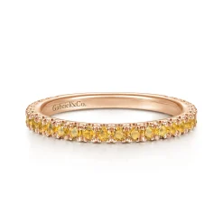 Sale Gabriel & Co. 14K Rose Gold Citrine Stackable Ring