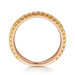 Sale Gabriel & Co. 14K Rose Gold Citrine Stackable Ring