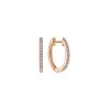 Discount Gabriel & Co. 14K Rose Gold Classic 15mm Pave Diamond Huggies