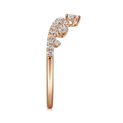 Best Gabriel & Co. 14K Rose Gold Curved Diamond Anniversary Band - 0.4 ct