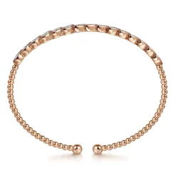 Hot Gabriel & Co. 14K Rose Gold Diamond Bangle