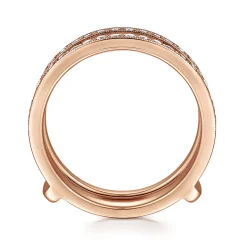 Best Gabriel & Co. 14K Rose Gold Diamond Ring Enhancer - 0.5 ct