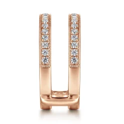 Best Gabriel & Co. 14K Rose Gold Diamond Ring Enhancer - 0.5 ct