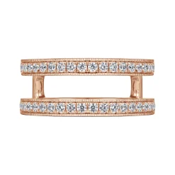 Best Gabriel & Co. 14K Rose Gold Diamond Ring Enhancer - 0.5 ct