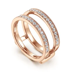 Best Gabriel & Co. 14K Rose Gold Diamond Ring Enhancer - 0.5 ct