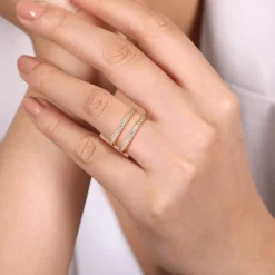 Best Gabriel & Co. 14K Rose Gold Diamond Ring Enhancer - 0.5 ct