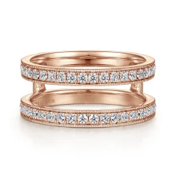 Best Gabriel & Co. 14K Rose Gold Diamond Ring Enhancer - 0.5 ct