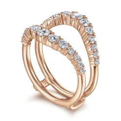 Clearance Gabriel & Co. 14K Rose Gold Diamond Ring Enhancer - 0.95 ct