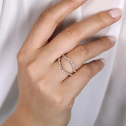 Hot Gabriel & Co. 14K Rose Gold Diamond Ring Enhancer - 0.5 ct