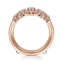 New Gabriel & Co. 14K Rose Gold Diamond Ring Enhancer - 0.8 ct