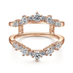 New Gabriel & Co. 14K Rose Gold Diamond Ring Enhancer - 0.8 ct
