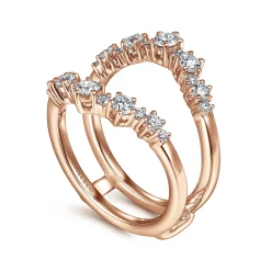 New Gabriel & Co. 14K Rose Gold Diamond Ring Enhancer - 0.8 ct