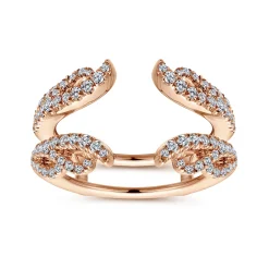 New Gabriel & Co. 14K Rose Gold Diamond Ring Enhancer - 0.55 ct