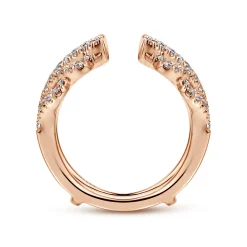 New Gabriel & Co. 14K Rose Gold Diamond Ring Enhancer - 0.55 ct