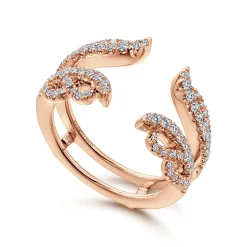 New Gabriel & Co. 14K Rose Gold Diamond Ring Enhancer - 0.55 ct