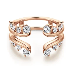 Gabriel & Co. 14K Rose Gold Diamond Ring Enhancer - 0.8 ct