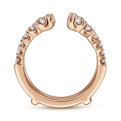 New Gabriel & Co. 14K Rose Gold Diamond Ring Enhancer - 0.85 ct