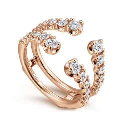 New Gabriel & Co. 14K Rose Gold Diamond Ring Enhancer - 0.85 ct