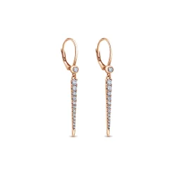 Sale Gabriel & Co. 14K Rose Gold Diamond Spike Drop Earrings