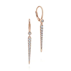 Sale Gabriel & Co. 14K Rose Gold Diamond Spike Drop Earrings