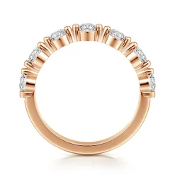 Gabriel & Co. 14K Rose Gold Double Prong Diamond Anniversary Band - 0.75 ct