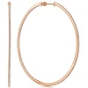 Discount Gabriel & Co. 14K Rose Gold French Pave 70mm Round Inside Out Diamond Classic Hoop Earrings