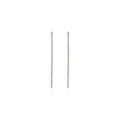 Discount Gabriel & Co. 14K Rose Gold French Pave 70mm Round Inside Out Diamond Classic Hoop Earrings