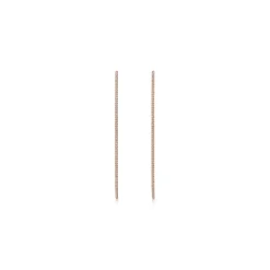 Outlet Gabriel & Co. 14K Rose Gold French Pave 70mm Round Inside Out Diamond Classic Hoop Earrings