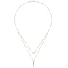 Clearance Gabriel & Co. 14K Rose Gold Layered Pave Diamond Bar and Spike Pendant Necklace